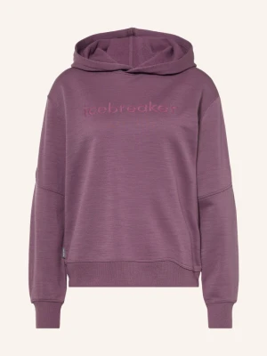 Icebreaker Bluza Z Kapturem 360 Realfleece Elemental Z Wełny Merynosowej lila