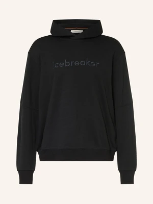 Icebreaker Bluza Z Kapturem 360 Realfleece™ Elemental Z Wełny Merynosowej schwarz CZARNY