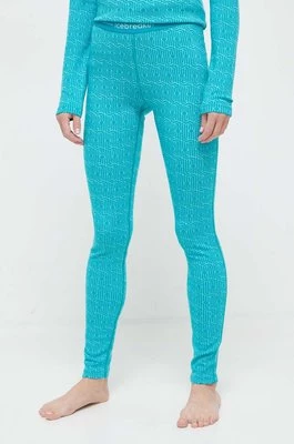 Icebreaker legginsy funkcyjne Merino 260 Vertex kolor turkusowy