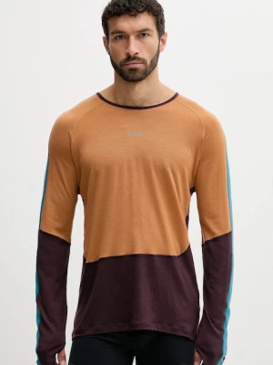 Icebreaker longsleeve funkcyjny wełniany Merino 200 Oasis kolor brązowy IB0A57E10JK1