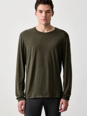 Icebreaker longsleeve termoaktywny męski z wełny merino 200 Oasis zielony