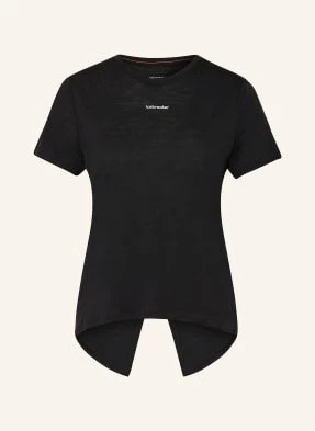 Icebreaker T-Shirt 125 Cool-Lite™ Speed Z Dodatkiem Wełny Merino schwarz