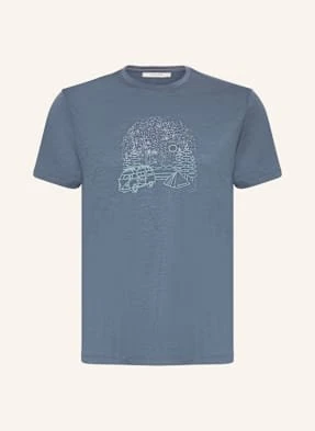 Icebreaker T-Shirt 150 Tech-Lite™ Iii Van Camp Z Wełny Merino blau