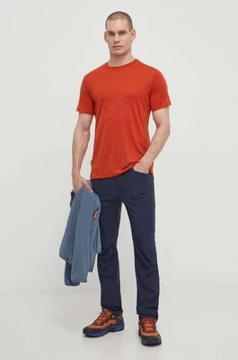 Icebreaker t-shirt sportowy 125 Cool-Lite Merino Blend Sphere III kolor pomarańczowy gładki IB0A56ZMA841