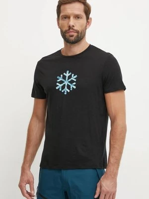 Icebreaker t-shirt sportowy Icebreaker x Protect Our Winters kolor czarny z nadrukiem IB0A572N0011