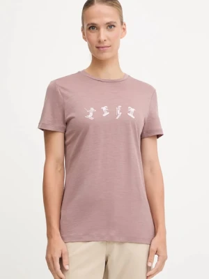 Icebreaker t-shirt sportowy Merino 150 Tech Lite damski kolor różowy IB0A57CB0GV1