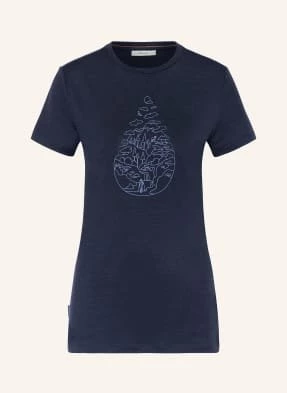 Icebreaker T-Shirt Tech Lite Iii Z Wełny Merino blau