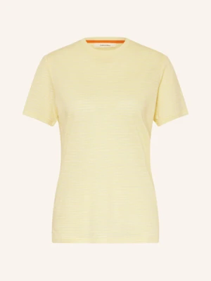Icebreaker T-Shirt Z Wełny Merino, Z Lnem gelb