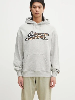 ICECREAM bluza bawełniana Running Dog Popover Hood męska kolor szary z kapturem z nadrukiem IC25132