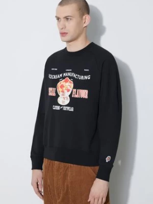 Icecream bluza bawełniana Special Flavour Crewneck męska kolor czarny z nadrukiem IC24122