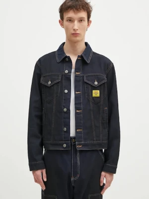 ICECREAM kurtka jeansowa Oil Stained Trucker Jacket męska kolor niebieski przejściowa oversize ICW008