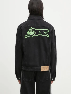 ICECREAM kurtka jeansowa Running Dog Denim Trucker Jacket kolor czarny przejściowa ICD25101