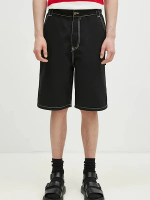 ICECREAM szorty jeansowe Canvas Carpenter Shorts męskie kolor czarny ICW002