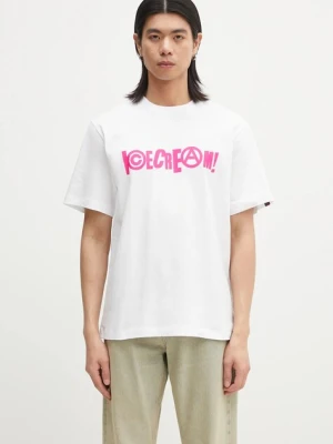 ICECREAM t-shirt bawełniany Anarchy T-Shirt męski kolor biały z nadrukiem IC24461