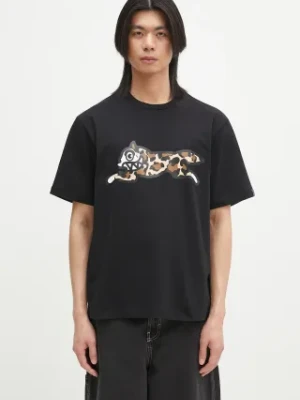 ICECREAM t-shirt bawełniany Running Dog T-Shirt męski kolor czarny z nadrukiem IC25141