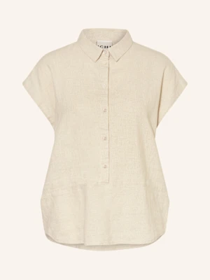 Ichi Bluzka Bez Rękawów Ihlinno Z Lnem beige