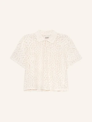 Ichi Bluzka Inhaima Z Koronki beige