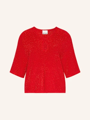 Ichi Dzianinowa Koszulka Ihcody Z Błyszczącą Przędzą rot