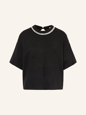 Ichi Dzianinowa Koszulka Ihdorise Z Ozdobnymi Kamykami schwarz