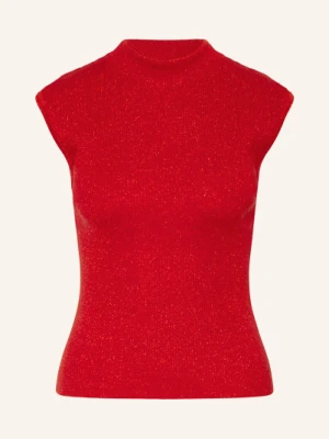 Ichi Dzianinowy Top Ihcody Z Błyszczącą Przędzą rot