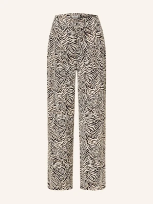 Ichi Spodnie Marlena Ihkate Print schwarz