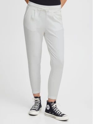 ICHI Spodnie materiałowe 20104757 Biały Slim Fit