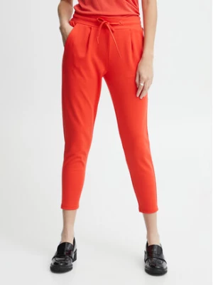 ICHI Spodnie materiałowe 20104757 Pomarańczowy Slim Fit