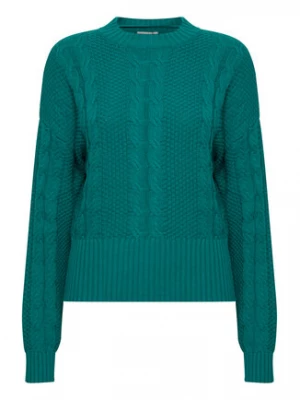 ICHI Sweter 20119847 Zielony Regular Fit