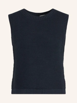 Ichi Sweter Z Dzianiny Ihdotties blau