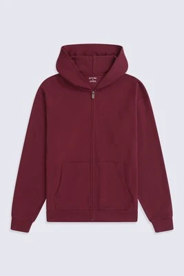 Icon — męska bluza z kapturem i zamkiem - Burgundy Animal