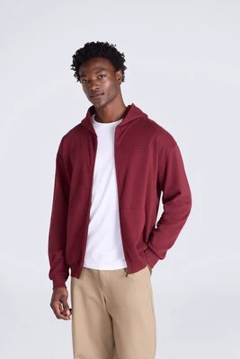 Icon — męska bluza z kapturem i zamkiem - Burgundy Animal