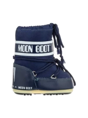 Icon Mini Nylon Niebieskie Zimowe Buty Moon Boot