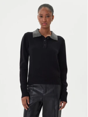 ICONA Sweter RI5KT005 Czarny Regular Fit