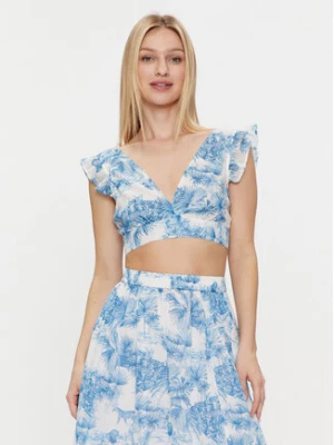 Iconique Bluzka Linda IC24-052 Niebieski Slim Fit