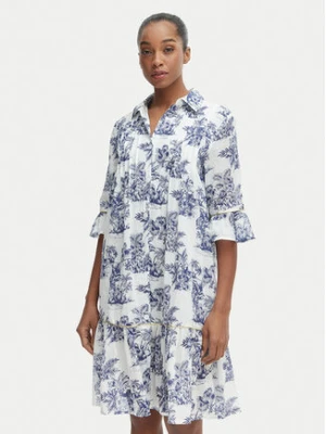 Iconique Sukienka koszulowa IC25-076 Biały Relaxed Fit