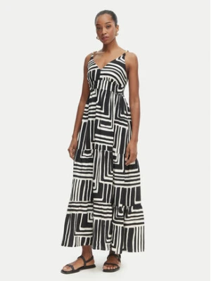 Iconique Sukienka letnia Cote D'Azur IC26-109 Czarny Relaxed Fit