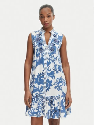 Iconique Sukienka letnia Daphne IC26-036 Niebieski Regular Fit