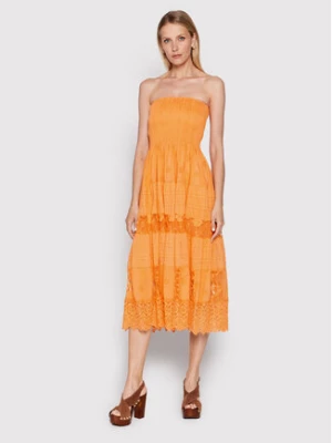 Iconique Sukienka letnia Gaia IC22 096 Pomarańczowy Regular Fit
