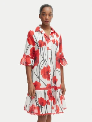 Iconique Sukienka letnia IC26-087 Czerwony Regular Fit