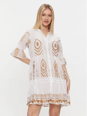 Iconique Sukienka letnia Rachel IC24-021 Biały Regular Fit