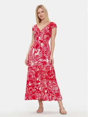 Iconique Sukienka letnia Shirley IC24-116 Czerwony Regular Fit