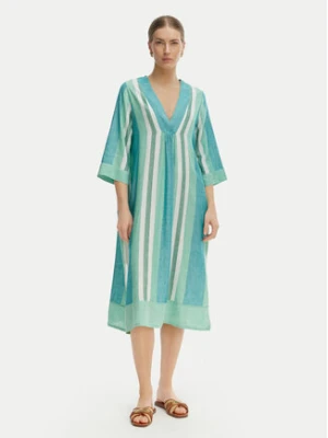 Iconique Sukienka plażowa Kim IC26-053 Zielony Relaxed Fit