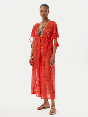 Iconique Sukienka plażowa Temptation IC26-119 Czerwony Regular Fit