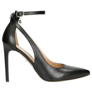 Czarne czółenka damskie z wysoka szpilka 35065-51 Wojas