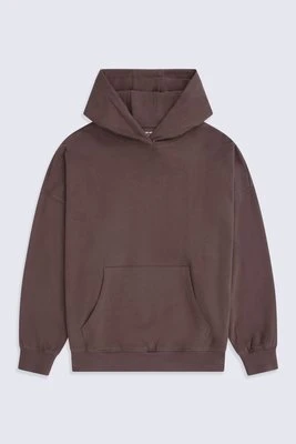 Idol bluza damska z kapturem z opadającym ramieniem - Brown Animal