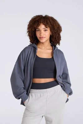 Idol bluza damska z kapurem z zamkiem - Blue Animal