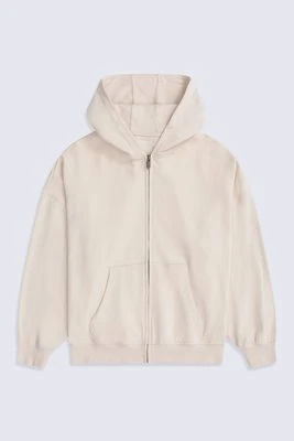 Idol bluza damska z kapurem z zamkiem - Cream Animal