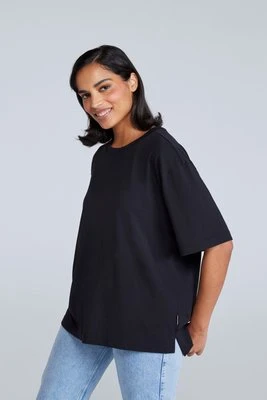 Idol — damska luźna koszulka - Charcoal Animal