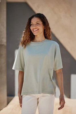 Idol — damska luźna koszulka - Green Animal