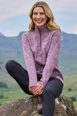 Idris — damski polar z zamkiem błyskawicznym - Burgundy Mountain Warehouse